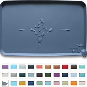 Hoki Found -Waterproof Pet Feeding Mats with High Lips - Multiple Size and Colors for Dogs, Cats & Others-G - Image 1