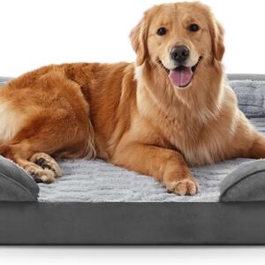FURTIME Orthopedic Dog Beds Large Sized Dog, XL Washable Dog Sofa Bed for Large Dogs, Comfy Supportive Egg-Crate Foam Pet Couch Bed with Removable Cover, Waterproof Lining and Nonskid Bottom - Image 1