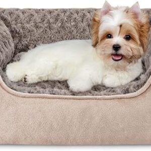 JOEJOY Rectangle Dog Bed for Large Medium Small Dogs - Washable Orthopedic Sofa Bed, Soft Breathable Puppy & Pet Cuddler, Durable Calming Dog Bed with Anti-Slip Bottom, Multiple Sizes, Beige - Image 1