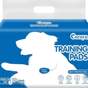 COCOYO Best Value 22"x22" Dog Training Pads 50 Count | Dog Pee Pads | Super Absorbent Puppy Pads,White - Image 1