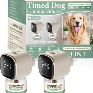 SHANDR Appeasing Relaxing Diffuser with Timing Function Relief Reduce Aggression Barking Dog Calming Pheromones Diffuser 4 in 1 - Image 1