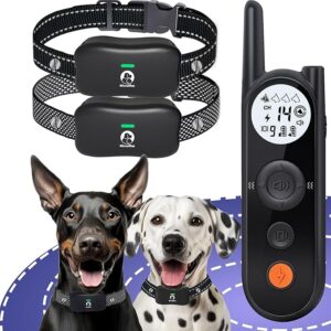 MIMOFPET Wireless Dog Fence for 2 Dogs - Covers up to 856-Acre Electric Fence,6000FT Waterproof Collar with Remote,Rechargeable Pet Containment System with 3 Training Modes for Large Medium Dogs - Image 1