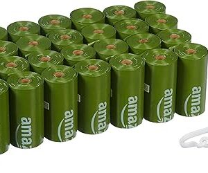 Amazon Basics Dog Poop Bags with Dispenser, 540 Count, Enhanced for Guaranteed Leakproof, Unscented, Includes Leash Clip - Image 1