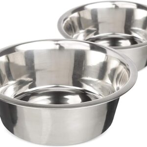 Neater Pet Brands 7 Cup (56 oz.) Stainless Steel Dog Bowls, Set of 2 Neater Feeder Replacement Bowls (M/L Express, Large Deluxe Models), Dog Food Bowl & Water Bowl, Dishwasher Safe Metal Dish for Dogs - Image 1