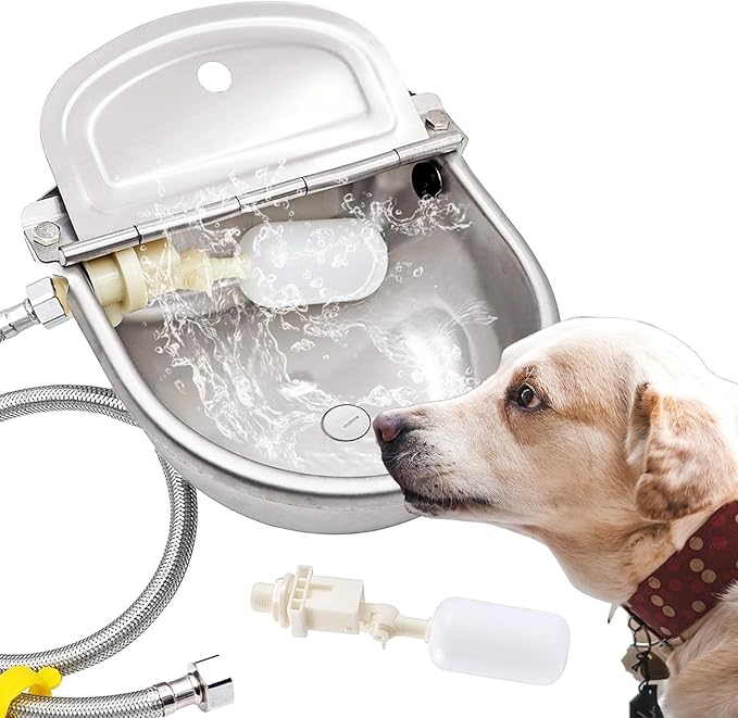Picture of Automatic Dog Water Bowl Dispenser Large Size Pet Waterer Feeder ...