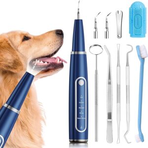 Dog Plaque Remover for Teeth,Pet Ultrasonic Tooth Cleaner,Teeth Cleaning Kit -Tartar Remover for Teeth Stains for Dogs and Cats (Blue) - Image 1